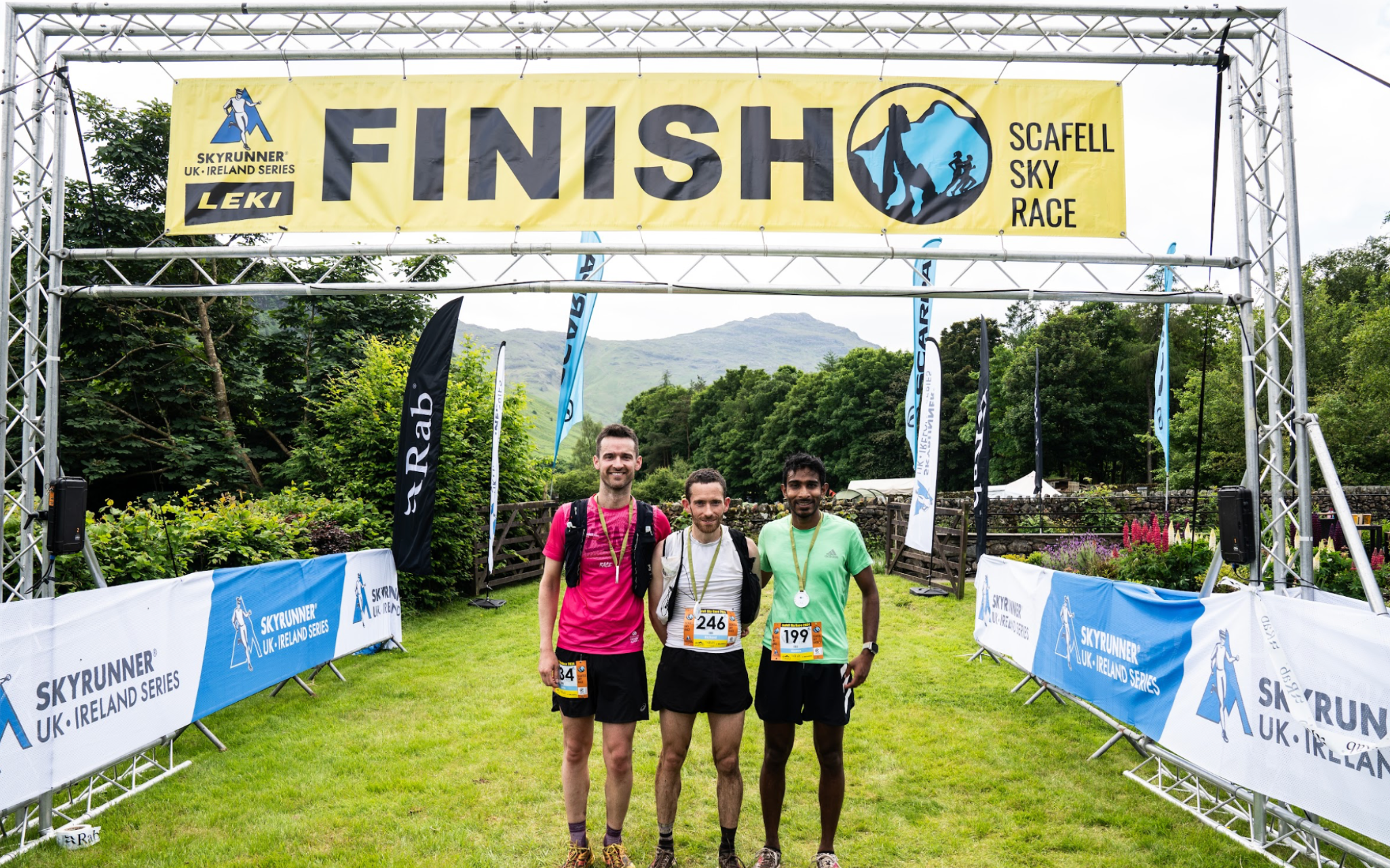 Male 1st, 2nd and 3rd at the Rab Scafell Sky Race 2024 - ©CallumRobinson